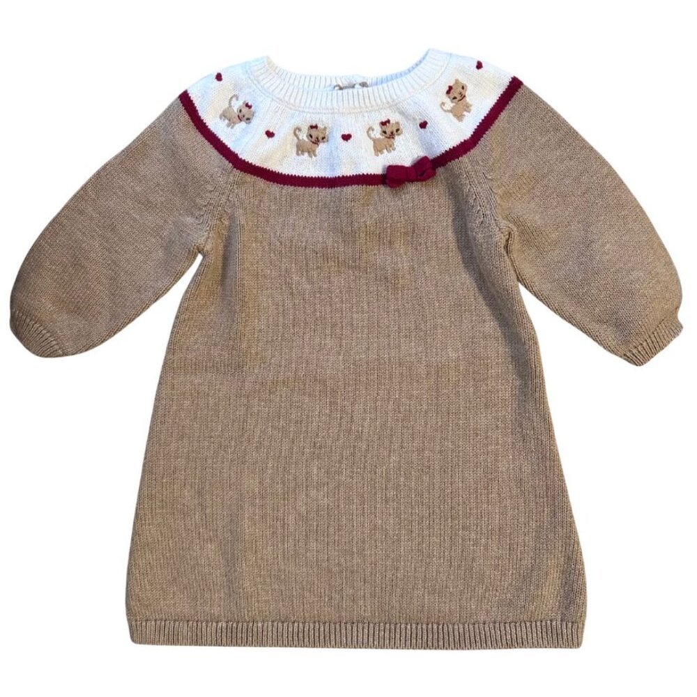 Gymboree Knitted Kitten Sweater Dress